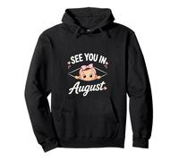 Nos vemos en Agosto Revelación de Embarazo Baby Shower Niña Sudadera con Capucha
