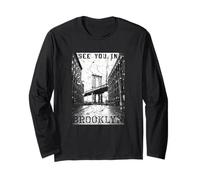 Nos vemos en Brooklyn Retro Boombox Music City Design Manga Larga