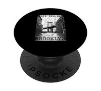 Nos vemos en Brooklyn Retro Boombox Music City Design PopSockets PopGrip Adhesivo