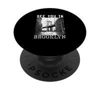 Nos vemos en Brooklyn Retro Boombox Music City Design PopSockets PopGrip Adhesivo