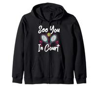 Nos vemos en la cancha Tenis Jugador de tenis Sudadera con Capucha