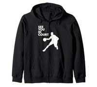 Nos vemos en la Corte Comer Dormir Jugador de Baloncesto Aro Motivación Sudadera con Capucha