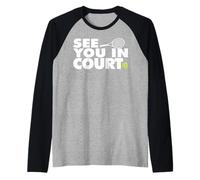 Nos vemos en Tenis de cancha Camiseta Manga Raglan