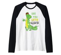 Nos vemos más Tarde cocodrilo, después de un Tiempo cocodrilo Delante atrás Camiseta Manga Raglan
