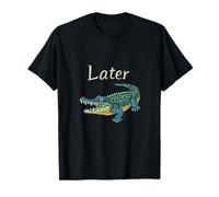 Nos vemos más tarde, divertido juego de palabras de cocodrilo broma lindo reptil Camiseta