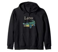 Nos vemos más tarde, divertido juego de palabras de cocodrilo broma lindo reptil Sudadera con Capucha