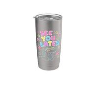 Nos vemos más tarde Maestro Summer Alligator Último día de clases Vaso térmico de acero inoxidable de doble pared