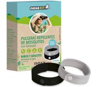 Nosa Kit Pulseras Repelentes Click Negro Gris 2uds