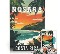 Nosara in Costa Rica Rompecabezas de 1000 Piezas | El montaje del patrón es un reto Incluye póster y hoja de preguntas y respuestas 26x38cm