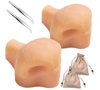 Nose Pimple Popping Toy,Stress Reliefs Pimples Fidget Toy,Reusable Funny Sensory Zit Picking Toys with Bag & Tweezers,Washable Squeeze Fidget Calming Toys for Adults & Teens (2 Pcs)