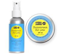 Noseprint Protector solar SPF 30 para mascotas, botella de protección solar para mascotas, 150 ml + 60 ml, bálsamo para patas de perro, crema solar, protector solar hidratante para perros y gatos,