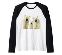 Nosotros 3 Osos Polares Camiseta Manga Raglan