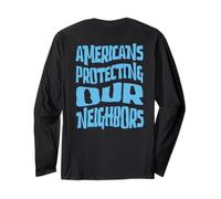 Nosotros el Pueblo Los estadounidenses Regulares protegiendo a Nuestros vecinos Manga Larga