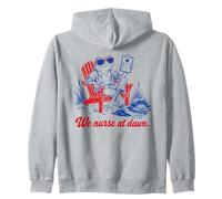 Nosotros Enfermeras Al Amanecer Rana Enfermera Vida Divertido Sudadera con Capucha