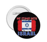 Nosotros estoy de pie con los pines de botón de Israel Pin de la bandera de Canadá Israel orar por Israel botón fuerte apoyo Israel insignia redonda para ropa bolsa sombrero