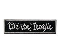 Nosotros la Gente Táctico Emblema Moral Apliques Broche Bordado de Gancho y Parche de Gancho y bucle de cierre, Blanco & Negro