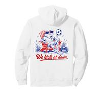 Nosotros pateamos en el Amanecer Rana fútbol Divertido Sudadera con Capucha