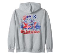 Nosotros pateamos en el Amanecer Rana fútbol Divertido Sudadera con Capucha