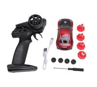 Nosqew 1 43 Scale RC Drift Car High Speed Remote Control Racing Car with LED Lights 4WD Drifting Sports Toy for Kids Adults and Teens Red ABS Plastic GTR Simulation