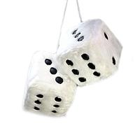 Nosqew Car Pendant Hanging Plush Dice Craps Automobiles Rear View Mirror Hanging Decoration premium Cotton Material Solid Color No Fading Express Your Personality Suitable For