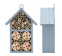 Nosqew Casa de insectos de madera, hotel de abejas, protección contra insectos, madera de bambú natural, decoración de jardín, atrae insectos útiles, mariposas, abejas, seguro, no tóxico, duradero