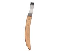 Nosqew - Cuchillo de zueco profesional con hoja curva, herramienta de zuecos de ganado con mango ergonómico de madera, diseño de acero duradero para el mantenimiento del hierro