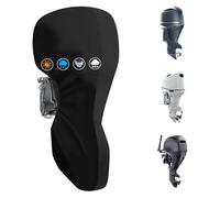 Nosqew Funda completa para motor fueraborda, impermeable, resistente, resistente a la luz, tela Oxford 600D, color negro, protege de la luz solar, el polvo, la suciedad (60-90 CV)
