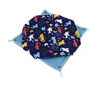 Nosqew Hamaca de Doble Capa para Mascotas, Saco de Dormir Colgante Cálido de Felpa Suave para Mascotas Pequeñas, Diseño Plegable Que Ahorra Espacio con Gancho para Jaula, Adecuado