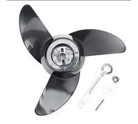 Nosqew Hélice de Plástico, 12 V 24 V Espesar Propulsor Eléctrico Accesorio de Hélice de Motor Fueraborda con 3 Cuchillas para Pieza de Aumento de Velocidad del Motor de Barco de 2