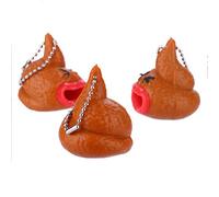 Nosqew Novedad Poo Toys Llaveros Divertidos Anestreses, Regalo para Niños, Adultos, Cumpleaños, Navidad, Fiesta, Marrón, Plástico, 2 Unidades, 4,3 X 6,2 cm (como se muestra)