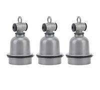Nosqew Portalámparas de Calor de Cerámica E27, Diseño en T Pequeña con Anillo de Goma Impermeable, para Bombilla de Aislamiento Térmico y Ajuste de Temperatura, 3 uds.