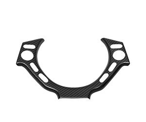 Nosqew Reemplazo de Fibra de Carbono Seca Embellecedora de la Cubierta del Marco del Volante del Coche para GTR R35 2009 a 2016 Actualización Interior Protectora Duradera d