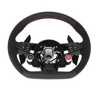 Nosqew Reemplazo de Volante de Cuero de Napa Diseño de Carreras Tipo D de Fondo Plano que Incluye Botón de Inicio y Parada y Botón de Selección de Conducción para Modelos RS3 RS4 RS5