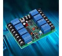 Nosqew - Tarjeta de secuencia de tiempo de potencia de 8 canales, módulo de controlador secuencial ajustable, relé de temporización 0,2 4S para equipos de audio de escena KTV