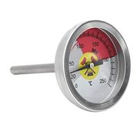 Nosqew Termómetro Bimetálico de 0-250 ℃, Indicador de Temperatura del Puntero del Horno de Acero Inoxidable para Industrias Alimentarias Químicas del Petróleo