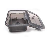 Nosqew Tofu Press Drainer Kitchen Gadget Premium Heavy Duty Spring Tofu Mold Removes Excess Water Fast for Home Chefs Dishwasher Safe Food Grade PP Material 16x14x8. 5cm (Gray)