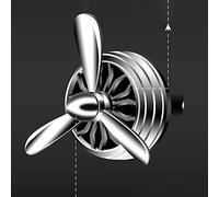 Nosqew Universal Car Air Purifier Air Force 3 Propeller Perfume Diffuser Vents Outlet Fragrance Air Freshener Premium Aluminum Alloy Car Vent Freshener for Vehicles (Black)