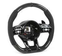 Nosqew Volante AMG Performance de Fibra de Carbono, Cuero Perforado de, Diseño de Carreras de Fondo Plano, Fácil Instalación para A B C E S G GLC GLE Clase 2010+