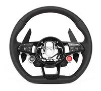Nosqew Volante de Carreras de Cuero Perforado de Napa Mejorado con Botón de Arranque y Parada del Motor y Botón de Selección de Conducción para RS3 RS4 RS5 RS6 RS7 TT A3 S4 S5 S6
