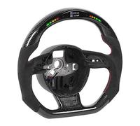 Nosqew Volante de Gamuza con Pantalla de Luces de LED de Fibra de Carbono Apto para B8.5 RS3 RS4 RS5 RS6 RS7 2013 2016 Volante de Carreras de Alto Rendimiento con Luz de RGB