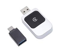 Nosqew Wireless Adapter Fast Stable Connection Convert Wired To Wireless Dongle Plug and Play for IOS Phone 6 and Above for Supported Vehicles