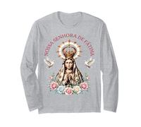 Nossa Senhora de Fátima Floral Católica Manga Larga