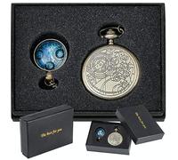 Nostalgia Bronze Doctor Who Retro Dr. Who Reloj de bolsillo de cuarzo con collar y caja de regalo