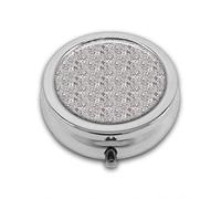 Nostalgia floral creativa con flores de narciso dibujadas a mano, bolsillo redondo personalizado de 2.1 pulgadas - 3 compartimentosBox/pastillero bolsillo