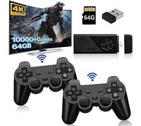 Nostalgia Stick Game, Retro Game Stick, Consola De Juegos Retro, Emulador De Consola De Juegos Plug And Play Game Stick 4K 10.000 Juegos, 9 Emuladores Clásicos, Consolas Con Controladores Inalámbricos
