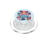 Nostalgia Vintage de los 80 y 90, Vibraciones veraniegas, Playa Tropical, Puesta de Sol PopSockets PopGrip para MagSafe