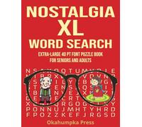 Nostalgia XL Word Search: Extra-Large 40 pt Font Puzzle Book for Seniors and Adults