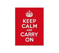 Nostalgic Art 14291 Imán de la Bandera de Reino Unido Keep Calm and Carry On 8 x 6 cm