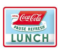 Nostalgic-Art 26223, - Coca-Cola - Lunch, Cartel de Chapa 15 x 20 cm