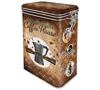 Nostalgic-Art Caja de café Retro Coffee House - Idea de Regalo para Cocina, Lata con Tapa aromática, Diseño Vintage, 1,3 l
